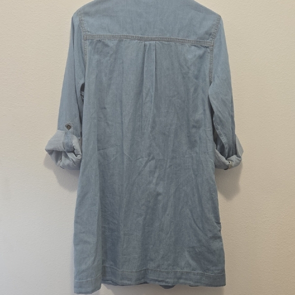 New Look Sky Blue Denim Shirt Dress - Picture 4 of 4